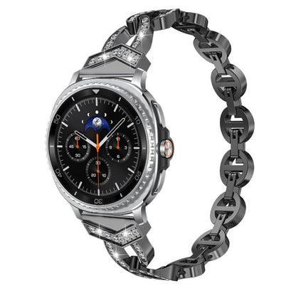 Bracelet de montre xDfind Diamond en acier inoxydable, For Samsung Galaxy Watch Ultra/Ultra 2025, For Samsung Galaxy Watch8 / 8 Classic