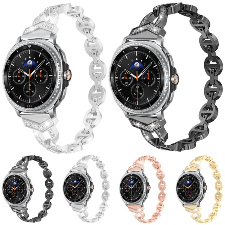 Bracelet de montre xDfind Diamond en acier inoxydable, For Samsung Galaxy Watch Ultra/Ultra 2025, For Samsung Galaxy Watch8 / 8 Classic