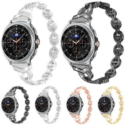 Bracelet de montre xDfind Diamond en acier inoxydable, For Samsung Galaxy Watch Ultra/Ultra 2025, For Samsung Galaxy Watch8 / 8 Classic
