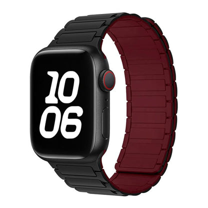 Bracelet de montre magnétique en silicone en forme de I xDfind, For Apple Watch 42 / 44 / 45 / 46 / 49mm, For Apple Watch 38 / 40 / 41 / S10 42mm
