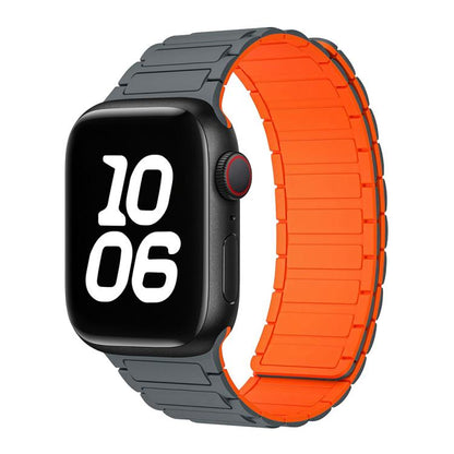 Bracelet de montre magnétique en silicone en forme de I xDfind, For Apple Watch 42 / 44 / 45 / 46 / 49mm, For Apple Watch 38 / 40 / 41 / S10 42mm