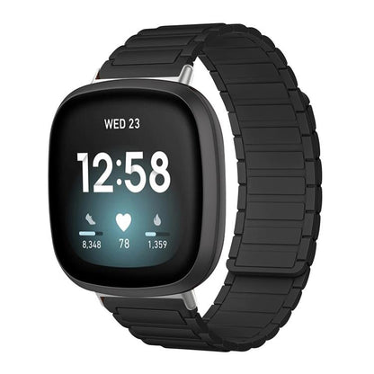 Bracelet de montre magnétique en silicone en forme de I xDfind, For Fitbit Versa 4 / 3 / Sense 2 / Sense