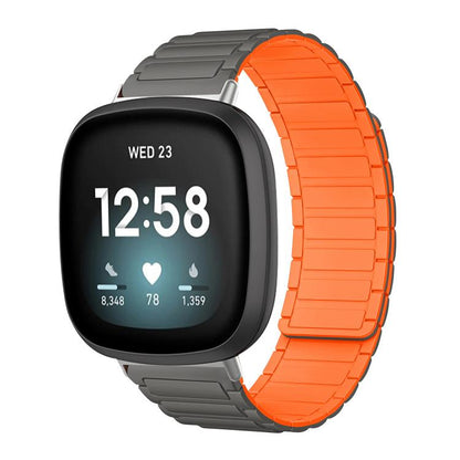 Bracelet de montre magnétique en silicone en forme de I xDfind, For Fitbit Versa 4 / 3 / Sense 2 / Sense