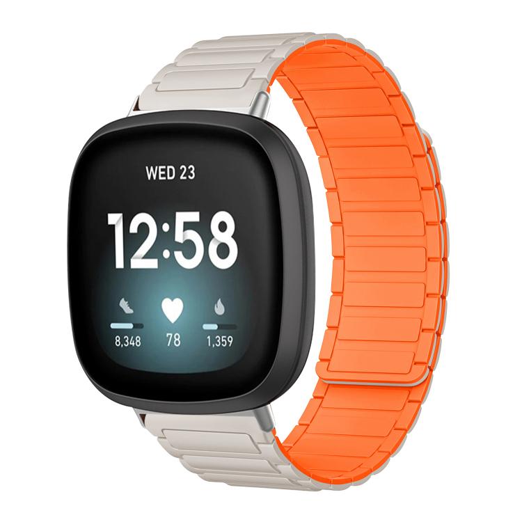 Bracelet de montre magnétique en silicone en forme de I xDfind, For Fitbit Versa 4 / 3 / Sense 2 / Sense