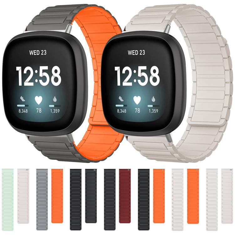 Bracelet de montre magnétique en silicone en forme de I xDfind, For Fitbit Versa 4 / 3 / Sense 2 / Sense