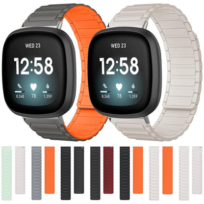 Bracelet de montre magnétique en silicone en forme de I xDfind, For Fitbit Versa 4 / 3 / Sense 2 / Sense