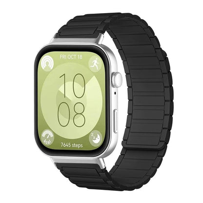 Bracelet de montre magnétique en silicone en forme de I xDfind, For Huawei Watch Fit4 / Fit4 Pro / Fit3, For Huawei Band 10 / 9 / 8