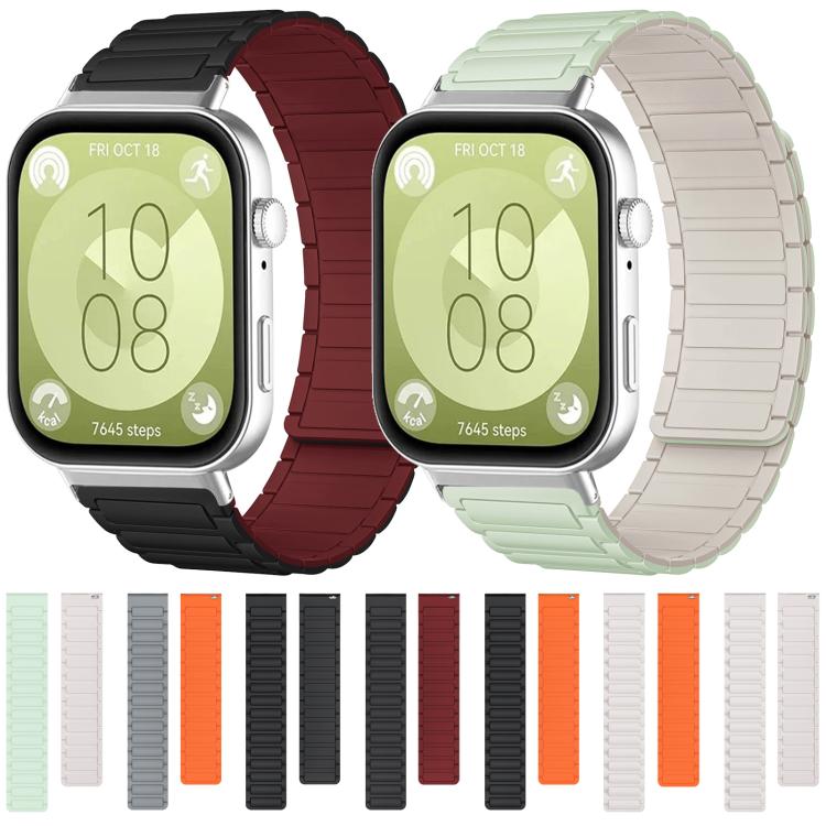 Bracelet de montre magnétique en silicone en forme de I xDfind, For Huawei Watch Fit4 / Fit4 Pro / Fit3, For Huawei Band 10 / 9 / 8