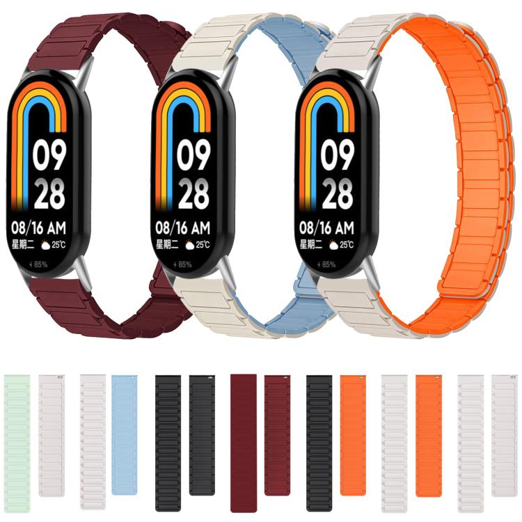 Bracelet de montre magnétique en silicone en forme de I xDfind, For Xiaomi Smart Band 10 / 9 / 8