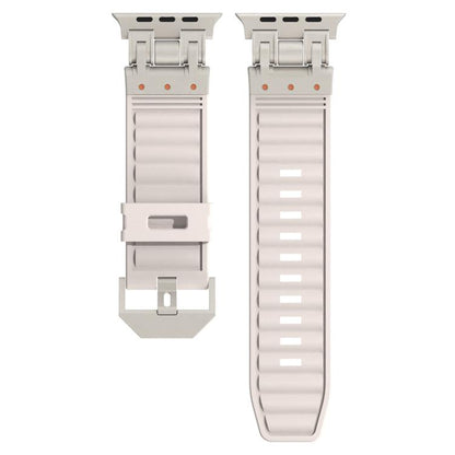 Bracelet de montre en silicone à texture Mecha Stripe, For Apple Watch 46mm / 49mm / 45mm / 44mm