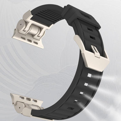 Bracelet de montre en silicone à texture Mecha Stripe, For Apple Watch 46mm / 49mm / 45mm / 44mm