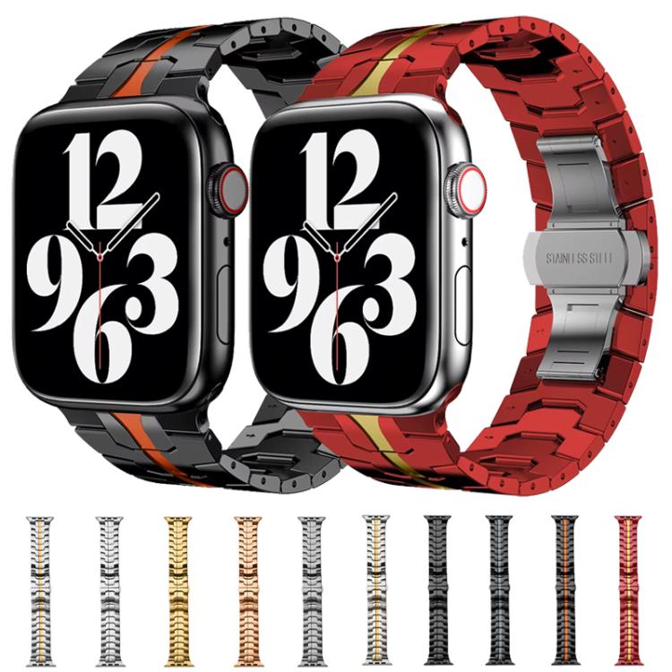Bracelet de montre en acier inoxydable à boucle papillon xDfind, For Apple Watch 42 / 44 / 45 / 46 / 49mm, For Apple Watch 38 / 40 / 41 / S10 42mm