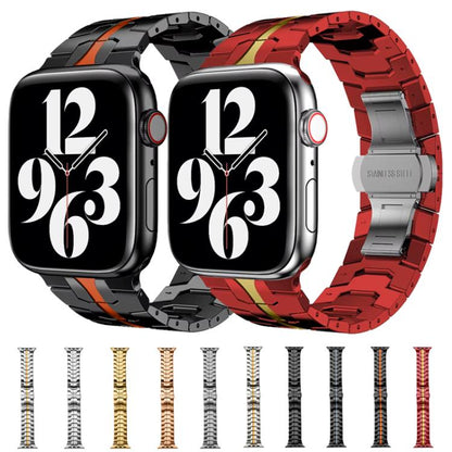 Bracelet de montre en acier inoxydable à boucle papillon xDfind, For Apple Watch 42 / 44 / 45 / 46 / 49mm, For Apple Watch 38 / 40 / 41 / S10 42mm