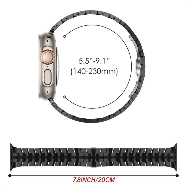 Bracelet de montre en acier inoxydable à boucle papillon xDfind, For Apple Watch 42 / 44 / 45 / 46 / 49mm, For Apple Watch 38 / 40 / 41 / S10 42mm