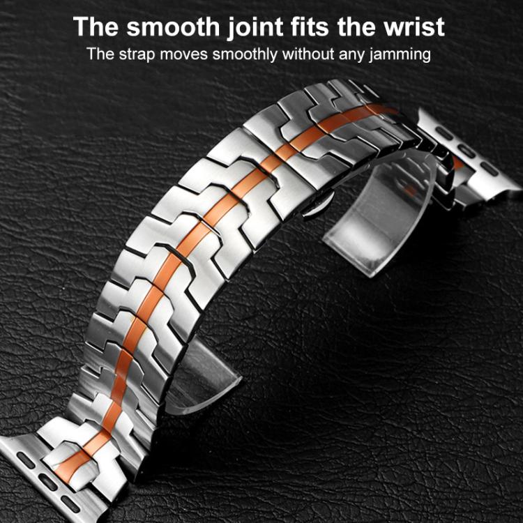 Bracelet de montre en acier inoxydable à boucle papillon xDfind, For Apple Watch 42 / 44 / 45 / 46 / 49mm, For Apple Watch 38 / 40 / 41 / S10 42mm