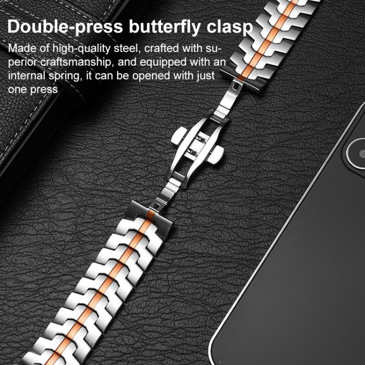 Bracelet de montre en acier inoxydable à boucle papillon xDfind, For Apple Watch 42 / 44 / 45 / 46 / 49mm, For Apple Watch 38 / 40 / 41 / S10 42mm