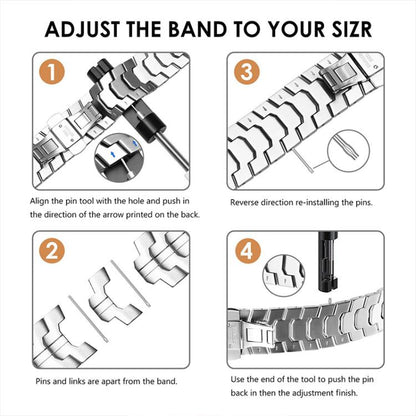 Bracelet de montre en acier inoxydable à boucle papillon xDfind, For Apple Watch 42 / 44 / 45 / 46 / 49mm, For Apple Watch 38 / 40 / 41 / S10 42mm