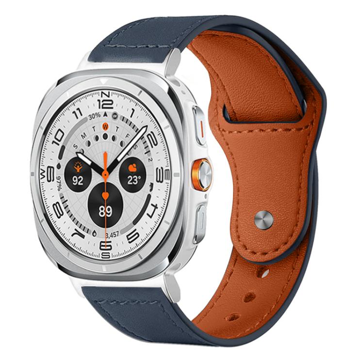 Bracelet de montre en cuir véritable à boucle rivetée xDfind, For Samsung Galaxy Watch Ultra / Ultra 2025, For Samsung Galaxy Watch8 / 8 Classic