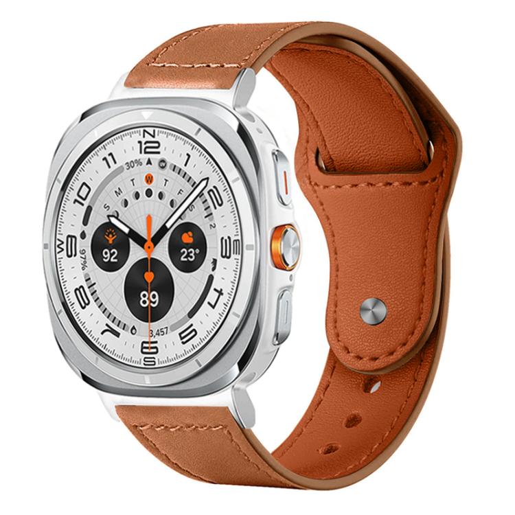 Bracelet de montre en cuir véritable à boucle rivetée xDfind, For Samsung Galaxy Watch Ultra / Ultra 2025, For Samsung Galaxy Watch8 / 8 Classic