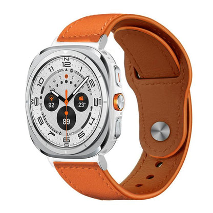 Bracelet de montre en cuir véritable à boucle rivetée xDfind, For Samsung Galaxy Watch Ultra / Ultra 2025, For Samsung Galaxy Watch8 / 8 Classic
