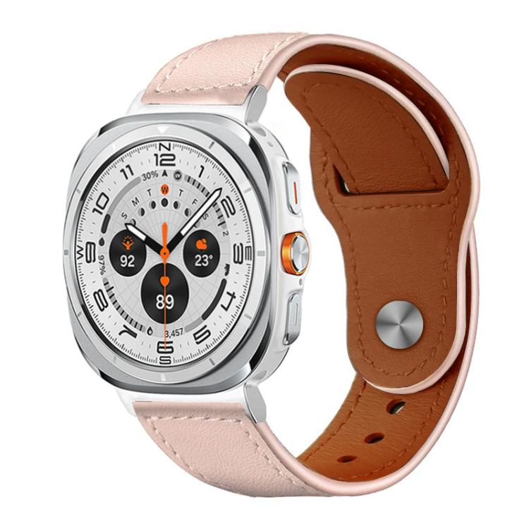 Bracelet de montre en cuir véritable à boucle rivetée xDfind, For Samsung Galaxy Watch Ultra / Ultra 2025, For Samsung Galaxy Watch8 / 8 Classic