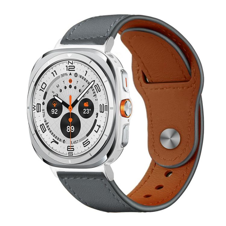 Bracelet de montre en cuir véritable à boucle rivetée xDfind, For Samsung Galaxy Watch Ultra / Ultra 2025, For Samsung Galaxy Watch8 / 8 Classic