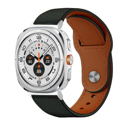 Bracelet de montre en cuir véritable à boucle rivetée xDfind, For Samsung Galaxy Watch Ultra / Ultra 2025, For Samsung Galaxy Watch8 / 8 Classic