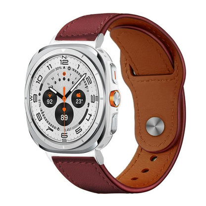 Bracelet de montre en cuir véritable à boucle rivetée xDfind, For Samsung Galaxy Watch Ultra / Ultra 2025, For Samsung Galaxy Watch8 / 8 Classic