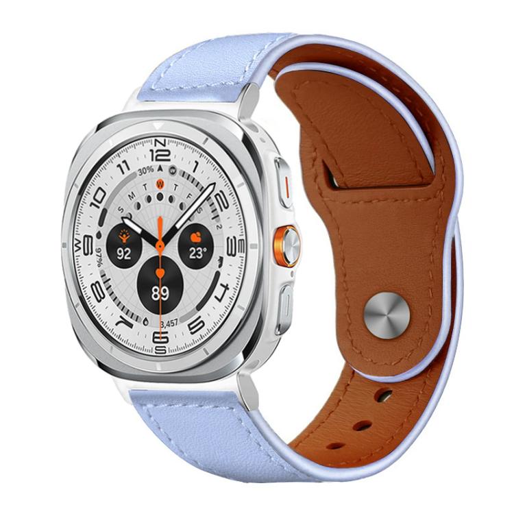 Bracelet de montre en cuir véritable à boucle rivetée xDfind, For Samsung Galaxy Watch Ultra / Ultra 2025, For Samsung Galaxy Watch8 / 8 Classic
