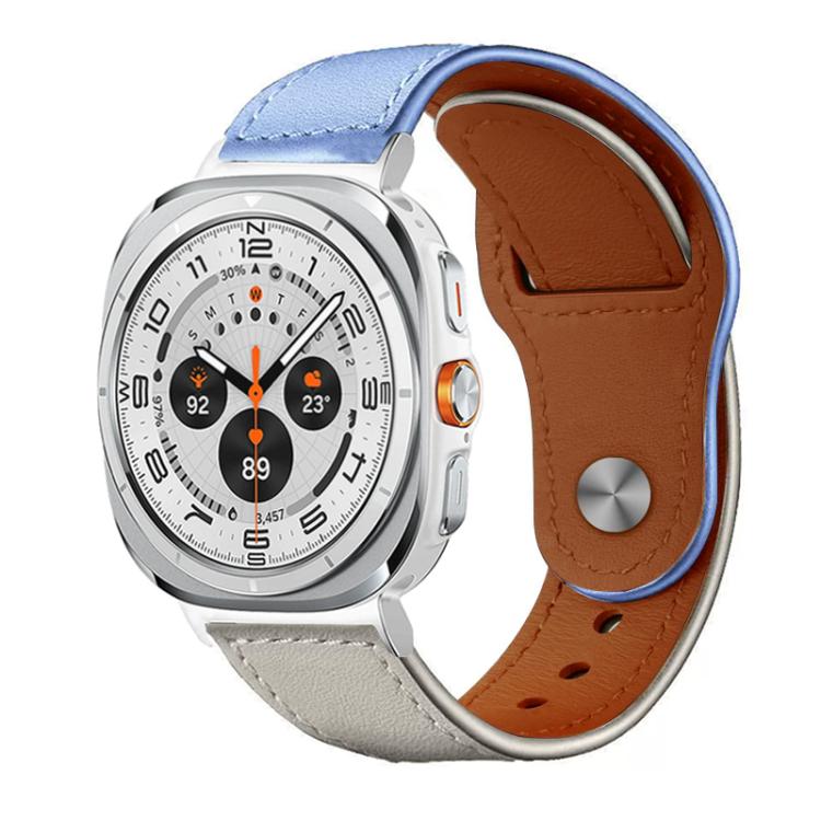 Bracelet de montre en cuir véritable à boucle rivetée xDfind, For Samsung Galaxy Watch Ultra / Ultra 2025, For Samsung Galaxy Watch8 / 8 Classic