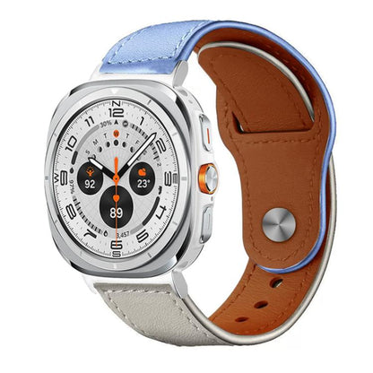 Bracelet de montre en cuir véritable à boucle rivetée xDfind, For Samsung Galaxy Watch Ultra / Ultra 2025, For Samsung Galaxy Watch8 / 8 Classic