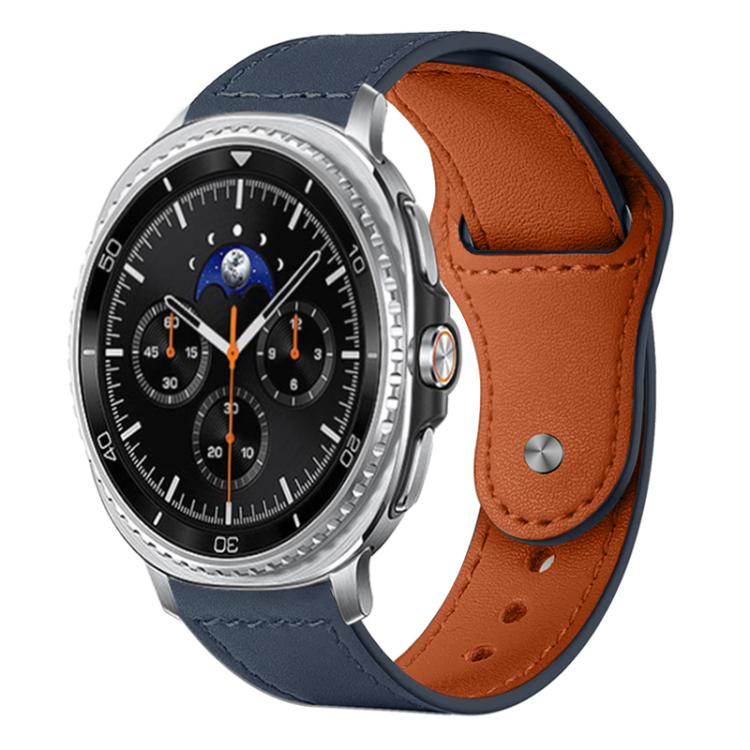 Bracelet de montre en cuir véritable à boucle rivetée xDfind, For Samsung Galaxy Watch Ultra / Ultra 2025, For Samsung Galaxy Watch8 / 8 Classic