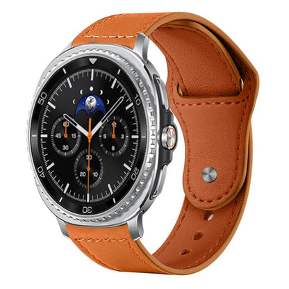 Bracelet de montre en cuir véritable à boucle rivetée xDfind, For Samsung Galaxy Watch Ultra / Ultra 2025, For Samsung Galaxy Watch8 / 8 Classic