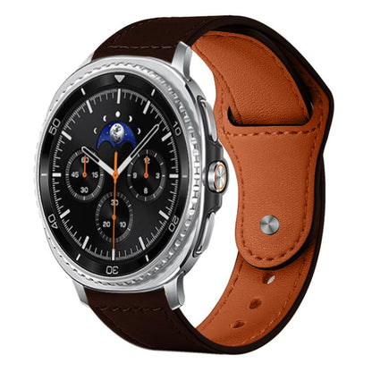 Bracelet de montre en cuir véritable à boucle rivetée xDfind, For Samsung Galaxy Watch Ultra / Ultra 2025, For Samsung Galaxy Watch8 / 8 Classic