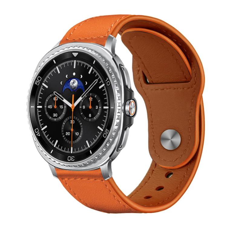 Bracelet de montre en cuir véritable à boucle rivetée xDfind, For Samsung Galaxy Watch Ultra / Ultra 2025, For Samsung Galaxy Watch8 / 8 Classic