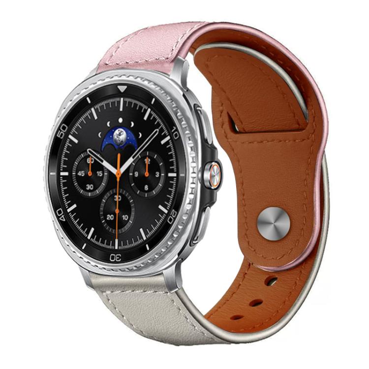 Bracelet de montre en cuir véritable à boucle rivetée xDfind, For Samsung Galaxy Watch Ultra / Ultra 2025, For Samsung Galaxy Watch8 / 8 Classic