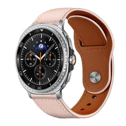 Bracelet de montre en cuir véritable à boucle rivetée xDfind, For Samsung Galaxy Watch Ultra / Ultra 2025, For Samsung Galaxy Watch8 / 8 Classic