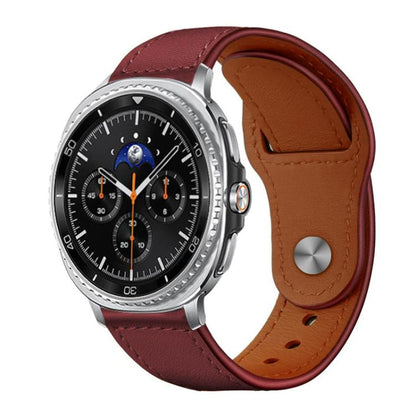 Bracelet de montre en cuir véritable à boucle rivetée xDfind, For Samsung Galaxy Watch Ultra / Ultra 2025, For Samsung Galaxy Watch8 / 8 Classic