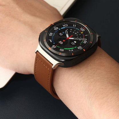 Bracelet de montre en cuir véritable à boucle rivetée xDfind, For Samsung Galaxy Watch Ultra / Ultra 2025, For Samsung Galaxy Watch8 / 8 Classic