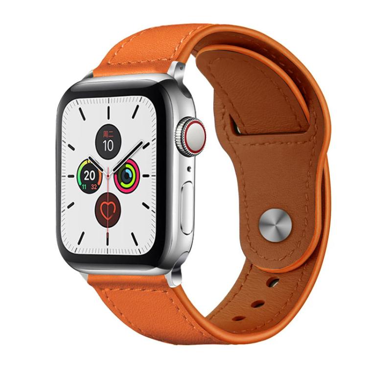 Bracelet de montre en cuir véritable à boucle rivetée xDfind, For Apple Watch 42 / 44 / 45 / 46 / 49mm, For Apple Watch 38 / 40 / 41 / S10 42mm