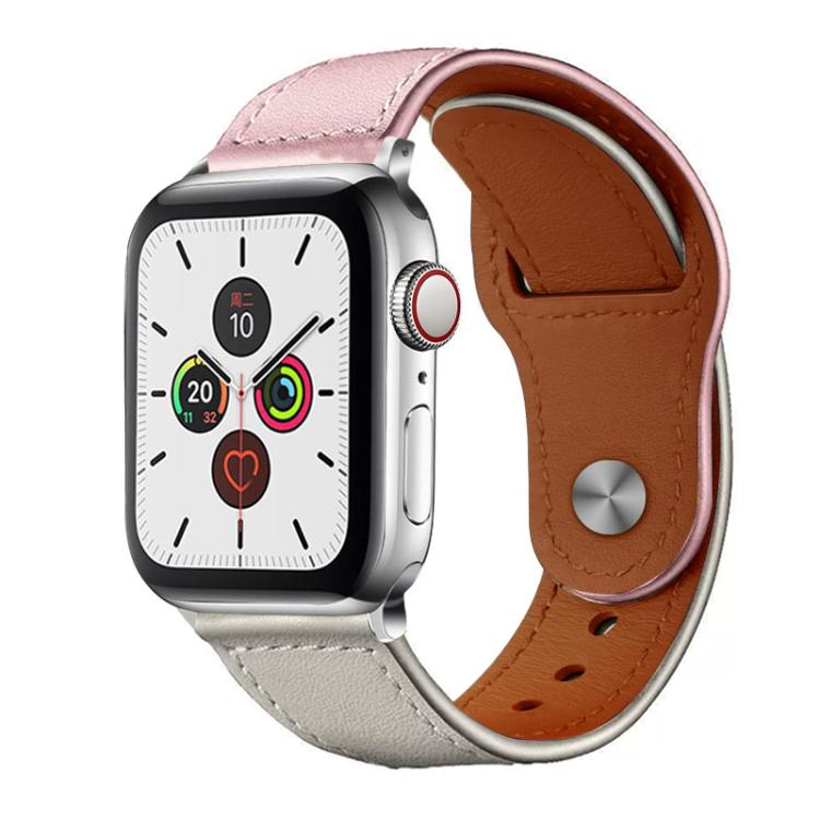 Bracelet de montre en cuir véritable à boucle rivetée xDfind, For Apple Watch 42 / 44 / 45 / 46 / 49mm, For Apple Watch 38 / 40 / 41 / S10 42mm