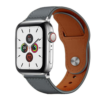 Bracelet de montre en cuir véritable à boucle rivetée xDfind, For Apple Watch 42 / 44 / 45 / 46 / 49mm, For Apple Watch 38 / 40 / 41 / S10 42mm