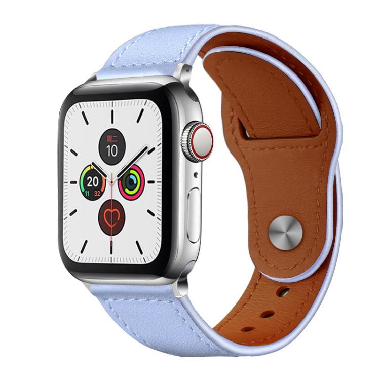 Bracelet de montre en cuir véritable à boucle rivetée xDfind, For Apple Watch 42 / 44 / 45 / 46 / 49mm, For Apple Watch 38 / 40 / 41 / S10 42mm