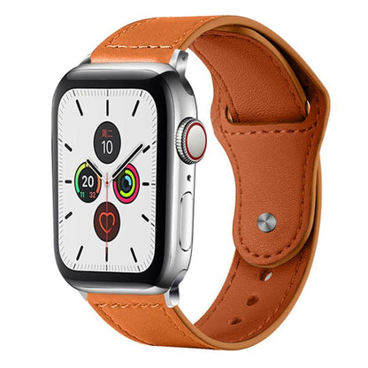 Bracelet de montre en cuir véritable à boucle rivetée xDfind, For Apple Watch 42 / 44 / 45 / 46 / 49mm, For Apple Watch 38 / 40 / 41 / S10 42mm