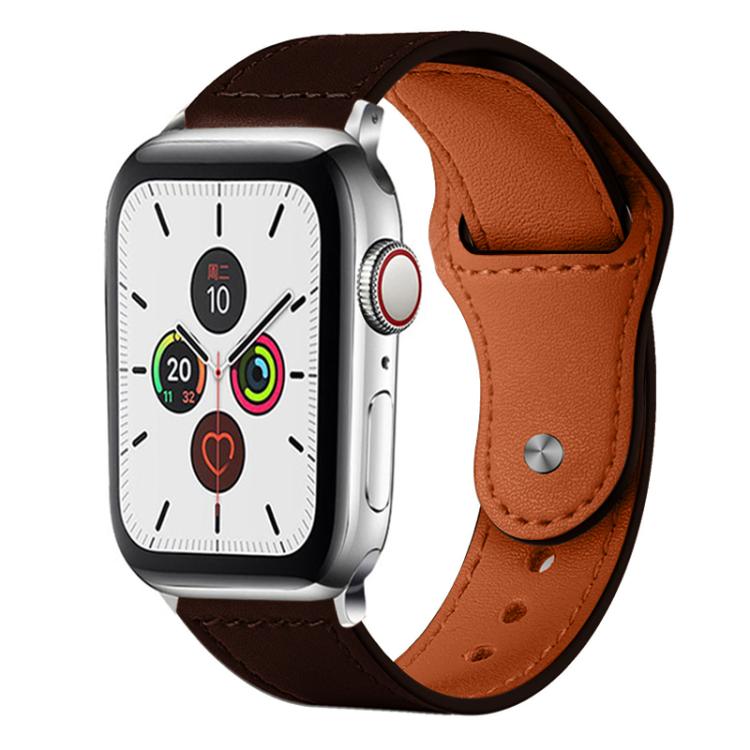 Bracelet de montre en cuir véritable à boucle rivetée xDfind, For Apple Watch 42 / 44 / 45 / 46 / 49mm, For Apple Watch 38 / 40 / 41 / S10 42mm
