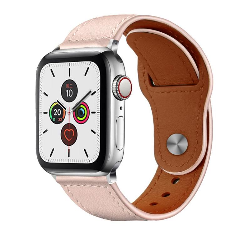 Bracelet de montre en cuir véritable à boucle rivetée xDfind, For Apple Watch 42 / 44 / 45 / 46 / 49mm, For Apple Watch 38 / 40 / 41 / S10 42mm