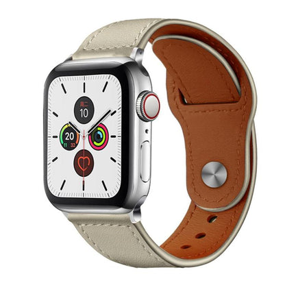 Bracelet de montre en cuir véritable à boucle rivetée xDfind, For Apple Watch 42 / 44 / 45 / 46 / 49mm, For Apple Watch 38 / 40 / 41 / S10 42mm