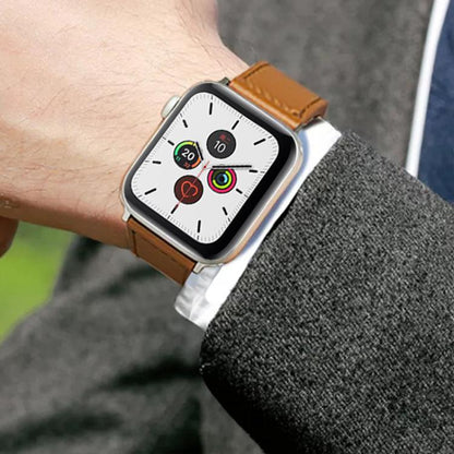 Bracelet de montre en cuir véritable à boucle rivetée xDfind, For Apple Watch 42 / 44 / 45 / 46 / 49mm, For Apple Watch 38 / 40 / 41 / S10 42mm