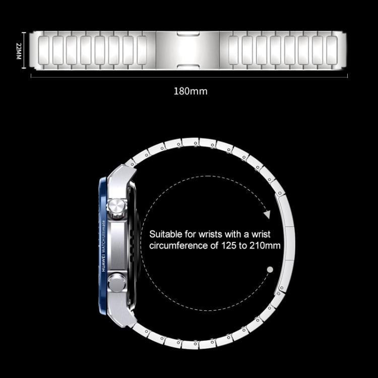 Bracelet de montre en acier inoxydable à boucle en forme de I xDfind, 22mm