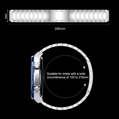Bracelet de montre en acier inoxydable à boucle en forme de I xDfind, 22mm